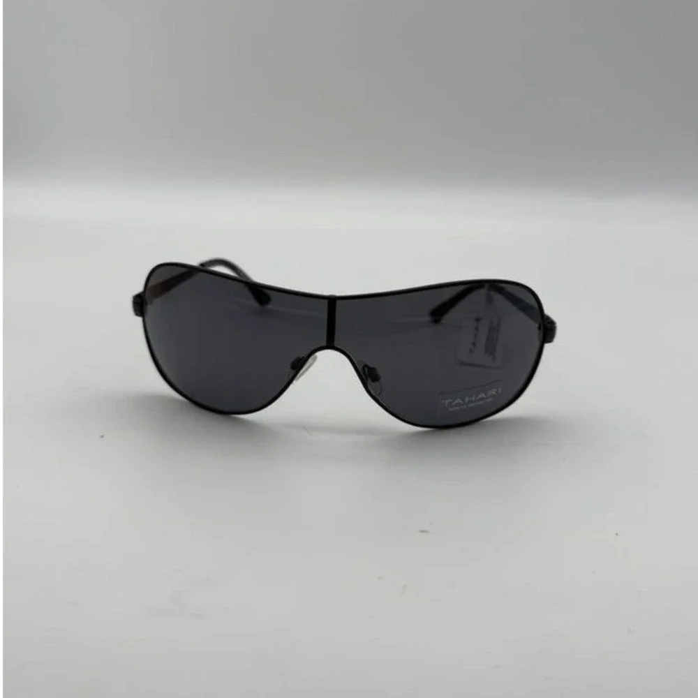 Tahari Men's‎ Shield Sunglasses – Black Frame & Lenses – Brand New